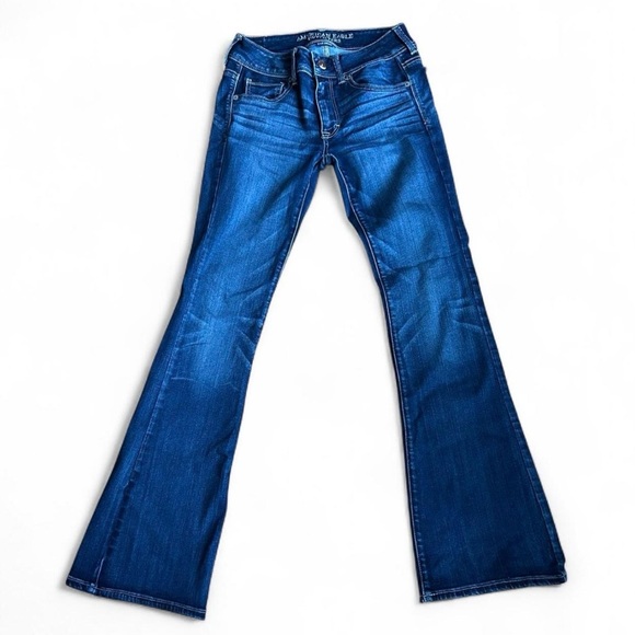 American Eagle Outfitters Denim - American Eagle Outfitters Deep Blue Flare Jeans